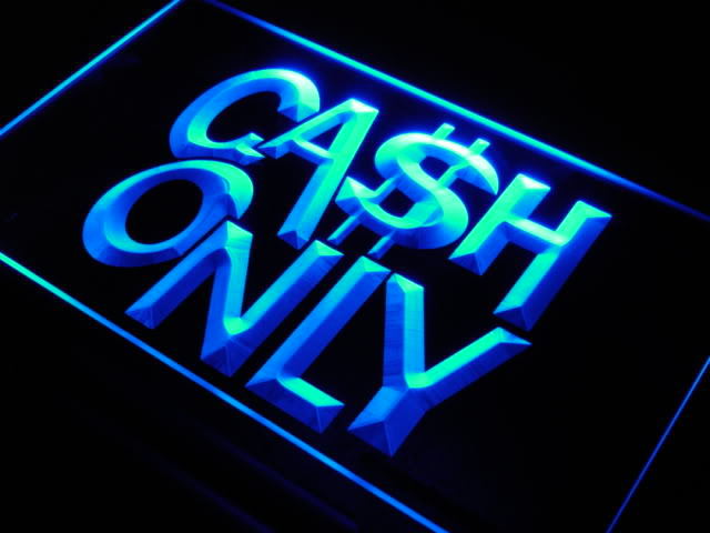 Cash Only Cashier Shop Cafe Neon Light Sign